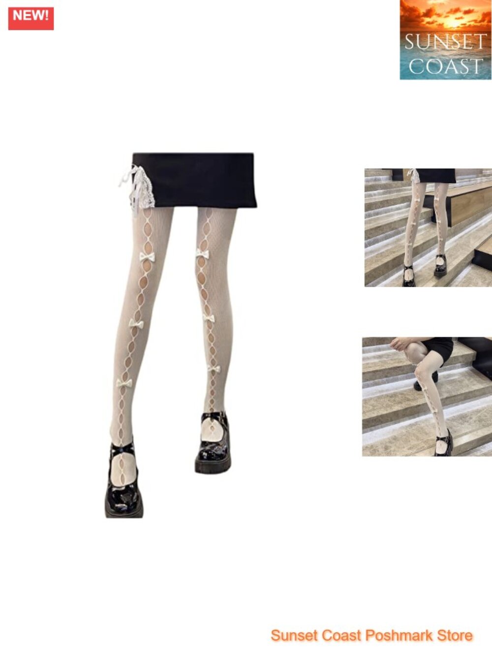SOLILOQUY Women's Lolita Patterned Tights Fishnet Stockings Leggings